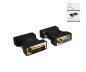 Preview: Adapter monitora DINIC z wtyczką DVI-I na gniazdo VGA, czarny, skrzynka DINIC z otworem Euro